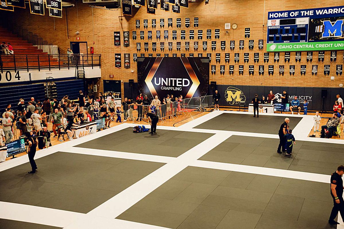 Overhead view of multiple mats running at the same time